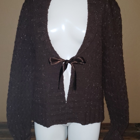Brown speckled cardigan (0051) 💥 - Picture 2 of 5